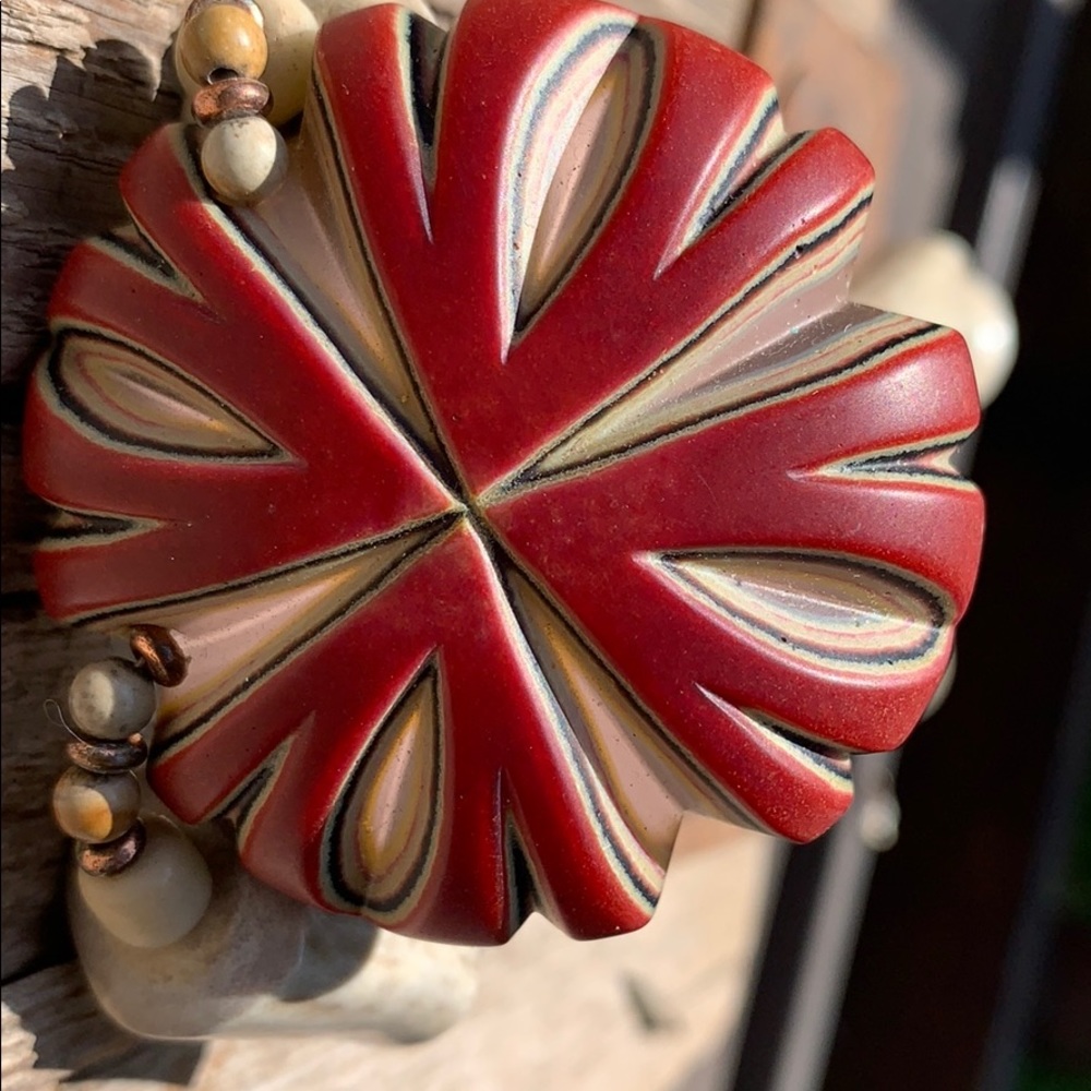 OOAK Artisan statement necklace by designer Susan Ray. - Picture 3 of 16